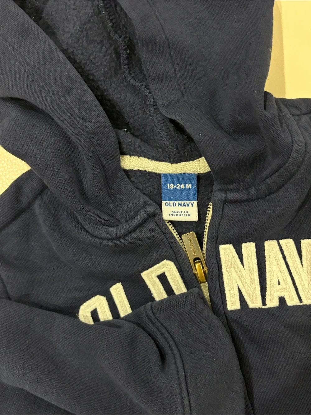 Old Navy Dark Blue Kids Full-Zip Hoodie with Logo